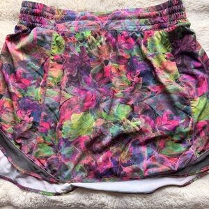 lululemon athletica Multicolor Floral Active Skort in Pink, Green, Purple